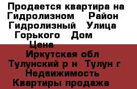 Продается квартира на Гидролизном. › Район ­ Гидролизный › Улица ­ Горького › Дом ­ 28 › Цена ­ 1 450 000 - Иркутская обл., Тулунский р-н, Тулун г. Недвижимость » Квартиры продажа   